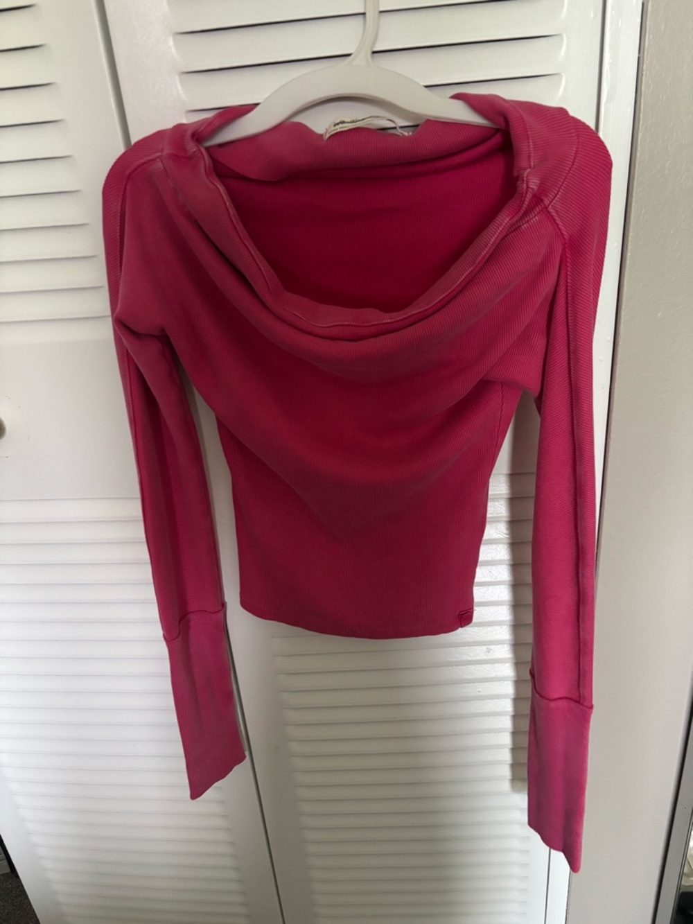 We The Free Off-Shoulder Ribbed Long Sleeve Top